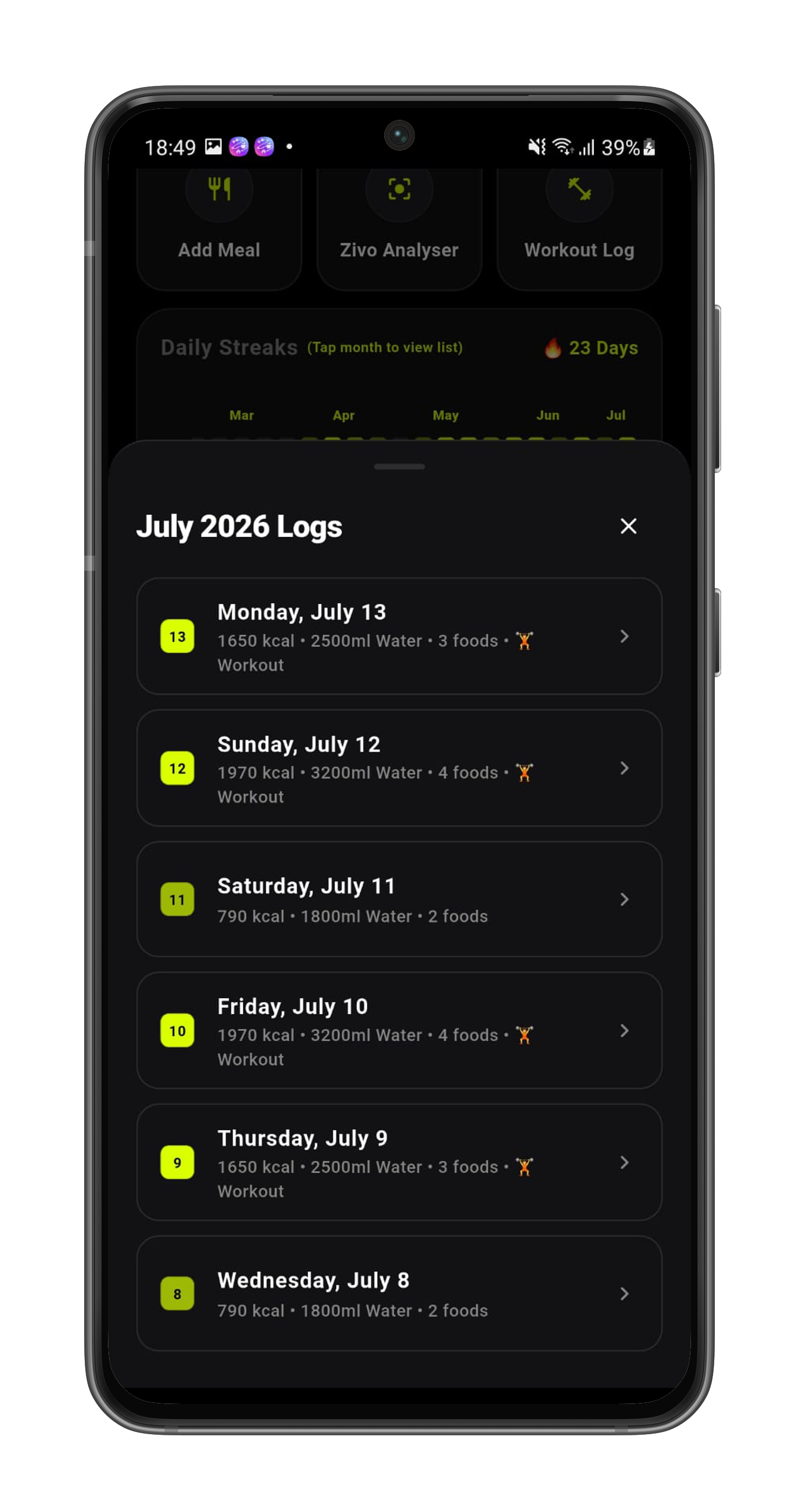 Zivo Streaks Screen 2